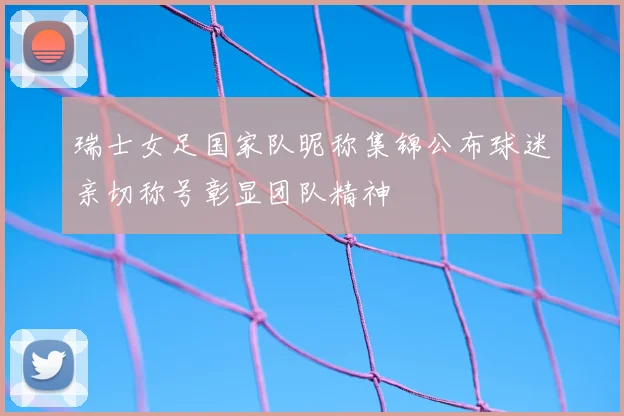 瑞士女足国家队昵称集锦公布球迷亲切称号彰显团队精神